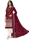 Embroidered Work Pant Style Salwar Suit - 2