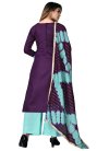 Firozi and Purple Trendy Palazzo Salwar Suit For Ceremonial - 2