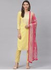 Embroidered Work Pant Style Salwar Kameez For Casual - 1