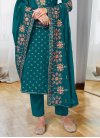 Faux Georgette Embroidered Work Pant Style Pakistani Suit - 2