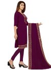 Embroidered Work Faux Georgette Pant Style Designer Suit - 2