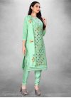Silk Blend Trendy Churidar Salwar Suit - 1