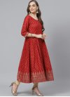 Beige and Tomato Readymade Designer Suit For Ceremonial - 1
