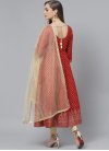 Beige and Tomato Readymade Designer Suit For Ceremonial - 2