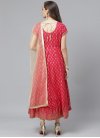Foil Print Work Beige and Rose Pink Cotton Readymade Designer Salwar Suit - 2