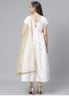Cotton Beige and White Readymade Designer Suit - 1
