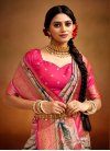 Beige and Rose Pink Banarasi Silk Designer Contemporary Style Saree - 2