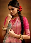 Beige and Rose Pink Banarasi Silk Designer Contemporary Saree - 3
