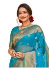 Woven Work Designer Traditional Saree For Festival - 1