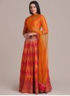 Orange and Rose Pink Woven Work Designer Lehenga Choli - 1