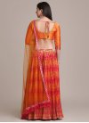 Orange and Rose Pink Woven Work Designer Lehenga Choli - 2