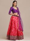 Purple and Rose Pink Woven Work Trendy Designer Lehenga Choli - 2