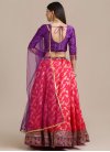 Purple and Rose Pink Woven Work Trendy Designer Lehenga Choli - 1