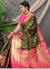 Black and Rose Pink Designer Traditional Saree - 1