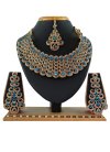 Sumptuous Gold Rodium Polish Stone Work Jewellery Set For Party - 1