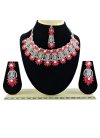 Charismatic Silver Rodium Polish Alloy Jewellery Set For Ceremonial - 1