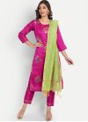Sequins Work Silk Blend Pant Style Salwar Suit - 2