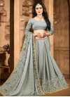 Embroidered Work Faux Georgette Trendy Saree - 1