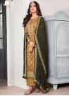 Woven Work Palazzo Style Pakistani Salwar Suit - 1