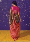 Woven Work Brown and Rose Pink Traditional Designer Saree - 1
