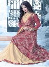 Snazzy Ayesha Takia Cream and Salmon Embroidered Work Asymmetrical Designer Salwar Suit - 1