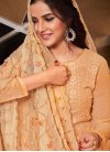 Faux Georgette Palazzo Style Pakistani Salwar Suit For Festival - 1