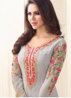 Lovely Embroidered Work Faux Georgette Long Length Pakistani Salwar Suit For Ceremonial - 1