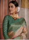 Cotton Silk Beige and Sea Green Woven Work Designer Traditional Saree - 3