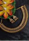 Regal Gold Rodium Polish Copper Necklace Set For Ceremonial - 1
