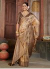 Cotton Silk Beige and Brown Designer Traditional Saree - 1