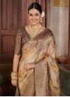 Cotton Silk Beige and Brown Designer Traditional Saree - 2