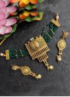 Flamboyant Diamond Work Gold Rodium Polish Alloy Necklace Set For Ceremonial - 1