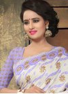 Lavender and Off White Trendy Classic Saree For Festival - 1