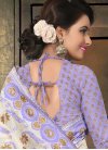 Lavender and Off White Trendy Classic Saree For Festival - 2