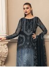 Black and Grey Pant Style Pakistani Salwar Suit For Ceremonial - 2