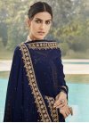 Satin Georgette Pakistani Straight Salwar Suit For Ceremonial - 1