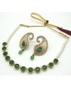 Swanky Alloy Gold Rodium Polish Necklace Set For Ceremonial - 1
