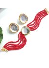 Glorious Moti Work Alloy Necklace Set For Festival - 1
