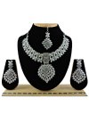 Blissful Alloy Silver Rodium Polish Necklace Set For Festival - 1