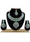 Dignified Diamond Work Necklace Set For Festival - 1