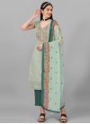 Embroidered Work Pant Style Classic Salwar Suit For Casual - 1
