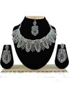 Enchanting Alloy Silver Rodium Polish Necklace Set For Festival - 1