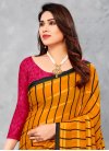 Satin Silk Mustard and Rani Silk Saree For Casual - 1