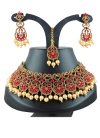 Majestic Alloy Gold Rodium Polish Necklace Set For Party - 1