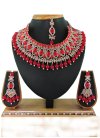 Amazing Diamond Work Alloy Necklace Set For Party - 1