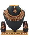 Divine Gold Rodium Polish Alloy Necklace Set For Party - 1