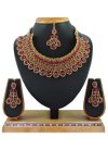 Alluring Diamond Work Gold Rodium Polish Alloy Necklace Set For Party - 1