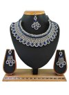 Alluring Silver Rodium Polish Alloy Necklace Set For Party - 1