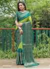 Green and Mint Green Designer Contemporary Style Saree For Festival - 1