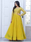 Faux Georgette Resham Work Readymade Classic Gown - 1